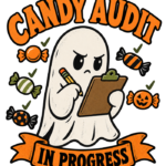 Candy Audit in Progress Halloween t-shirt design preview