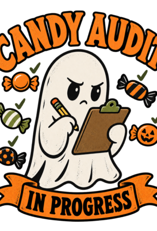 Candy Audit in Progress Halloween t-shirt design preview