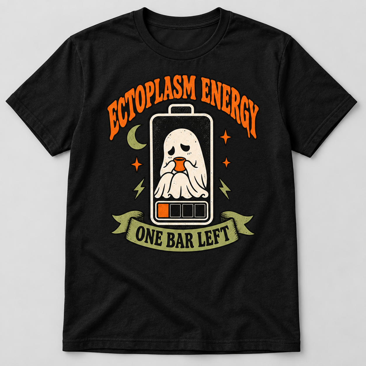 Ectoplasm Energy design on a t-shirt mockup