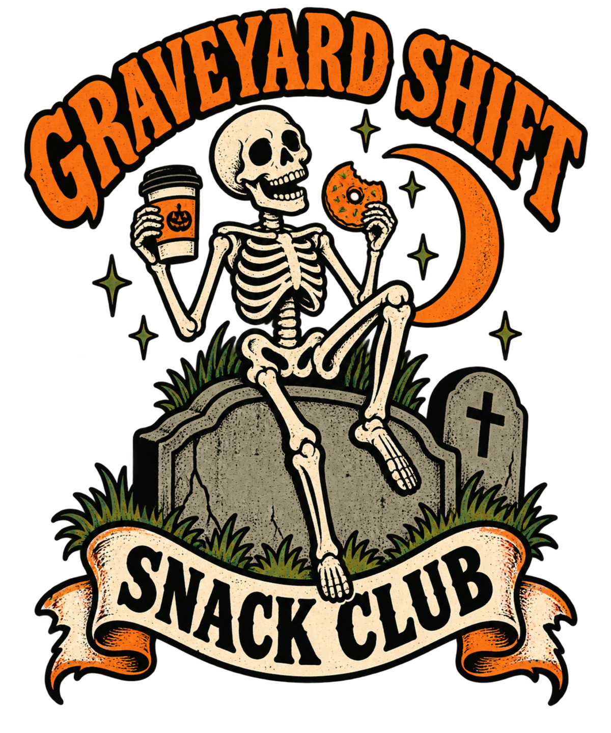 Graveyard Shift t-shirt design preview
