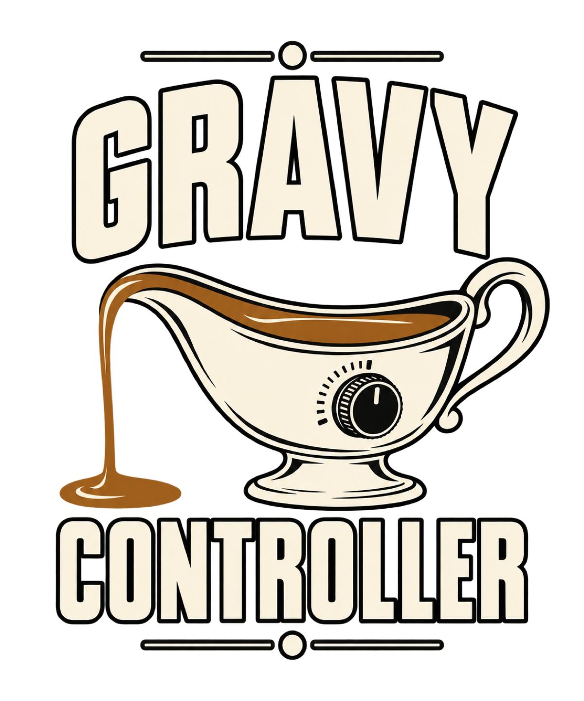 Gravy Flow Controller Thanksgiving t-shirt design preview