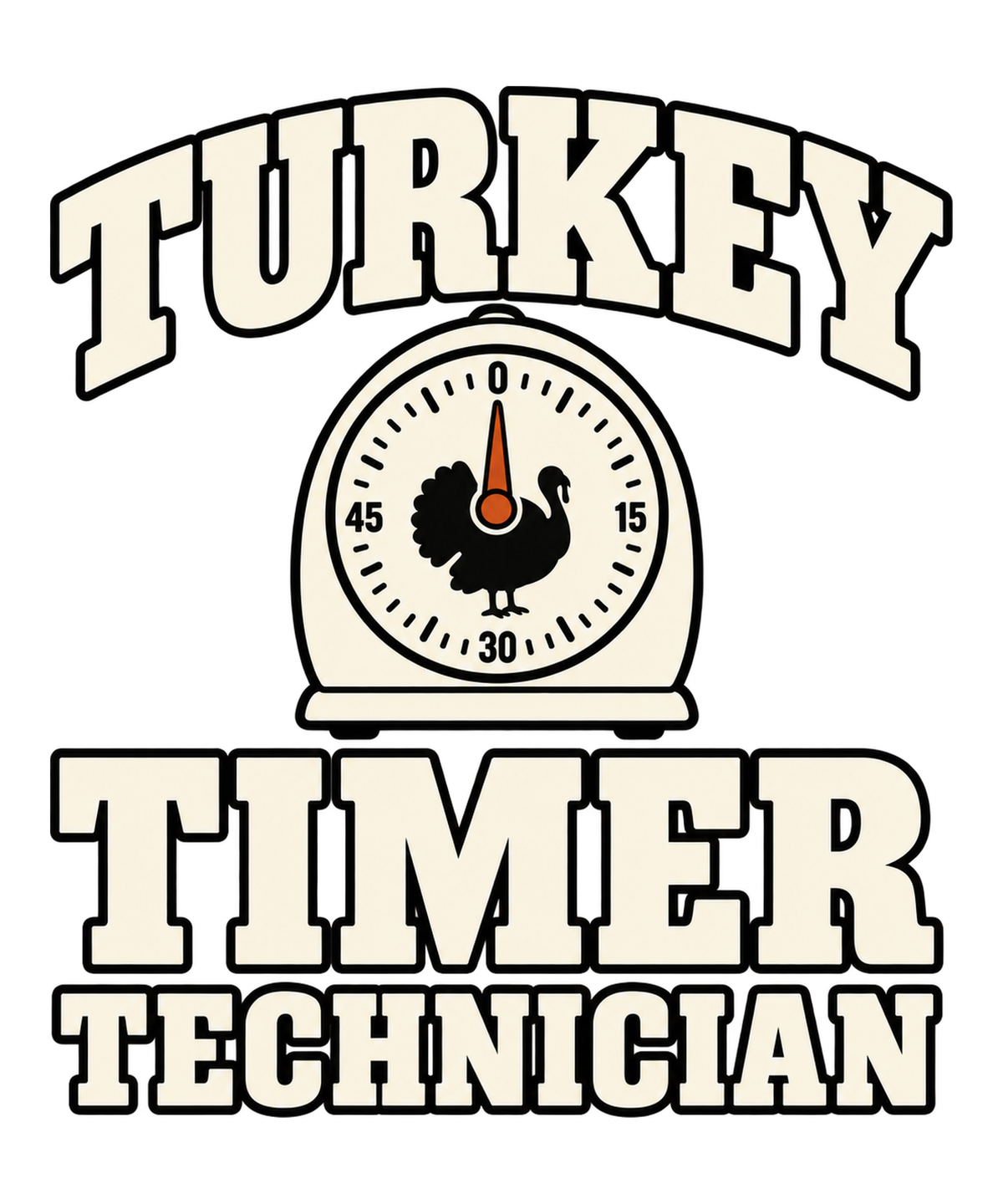 Turkey Timer Technician t-shirt design preview